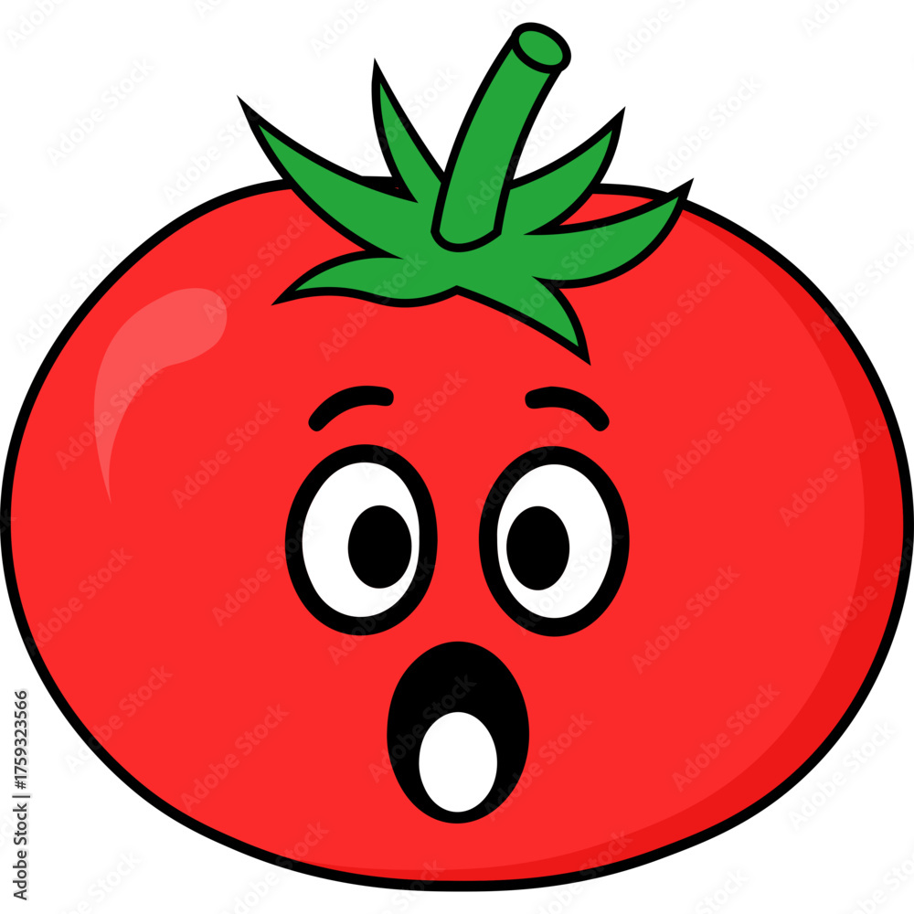 Obraz premium Cute Cartoon Tomato Character