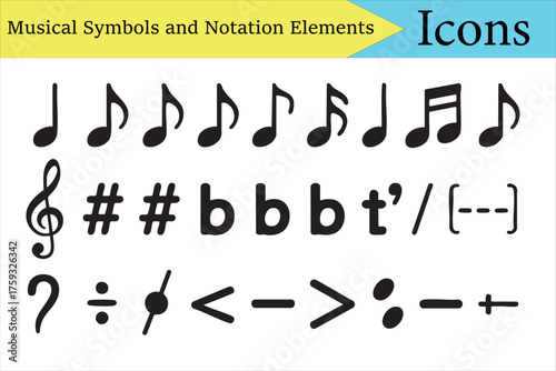 Music and sound line icons collection for education, performance, and design visuals