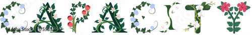 CAPACITY, Decorative Floral Letter Typography Art