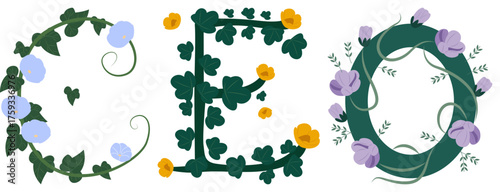 CEO, Elegant Botanical Typography Vector