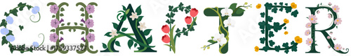 CHAPTER, Floral Letter Vector Art Collection