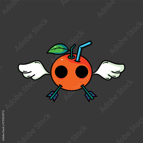 Flying Orange with Two Wings.eps