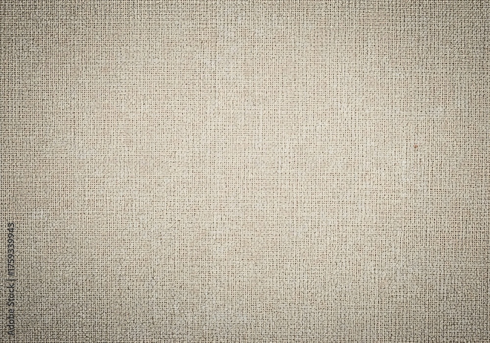 Fototapeta premium Natural organic linen or burlap textile surface with fine weave detail, photographed with a soft focus background