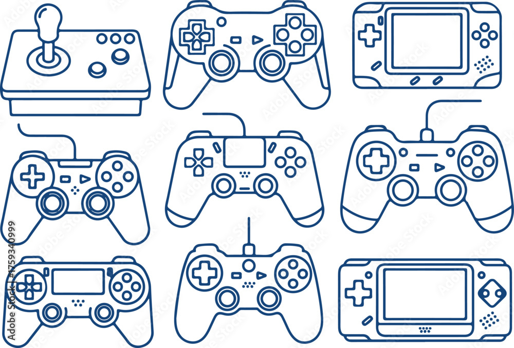 ジョイスティック　vector Various Joysticks Vector Vector Art & Graphics | freevector.com