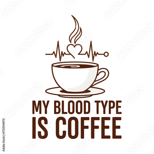 Coffee cup heartbeat love saucer steam