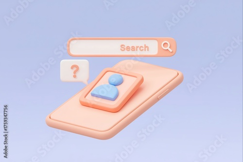 Internet Search Concept with Phone and Question Mark for Online Help