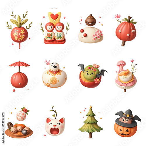 キュート3Dスイーツとオーナメント｜Cute 3D Treats and Ornaments