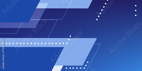 Premium background design with dark blue geoemtric pattern. Vector horizontal template for digital lux business banner, formal invitation, luxury voucher, prestigious gift certificate