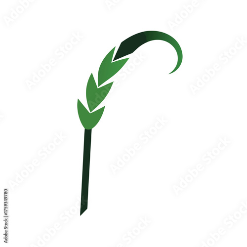 Sugar cane stalk spiral arrow growth symbol