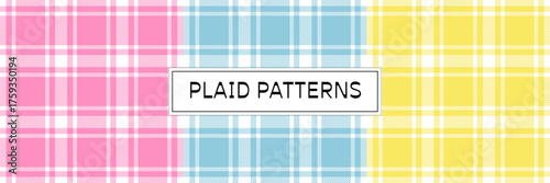 Plaid Print Vector Illustration Geometric Pattern Seamless Checkered Fabric Print