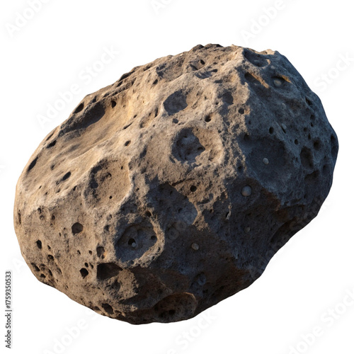 Asteroid isolated on transparent background