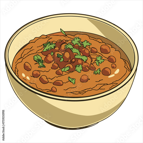 Dal makhani with coriander