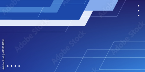 Premium background design with dark blue geoemtric pattern. Vector horizontal template for digital lux business banner, formal invitation, luxury voucher, prestigious gift certificate