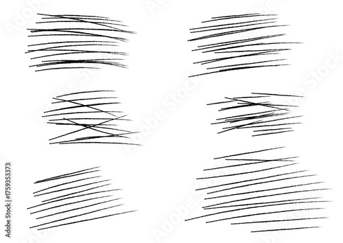 鉛筆で書いた横線　落書き　黒色　
Horizontal lines drawn in pencil, graffiti, black