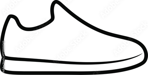 Minimalist sneaker isolated on transparent background, a sleek and comfortable footwear choice for casual wear and athletic activities with a modern design