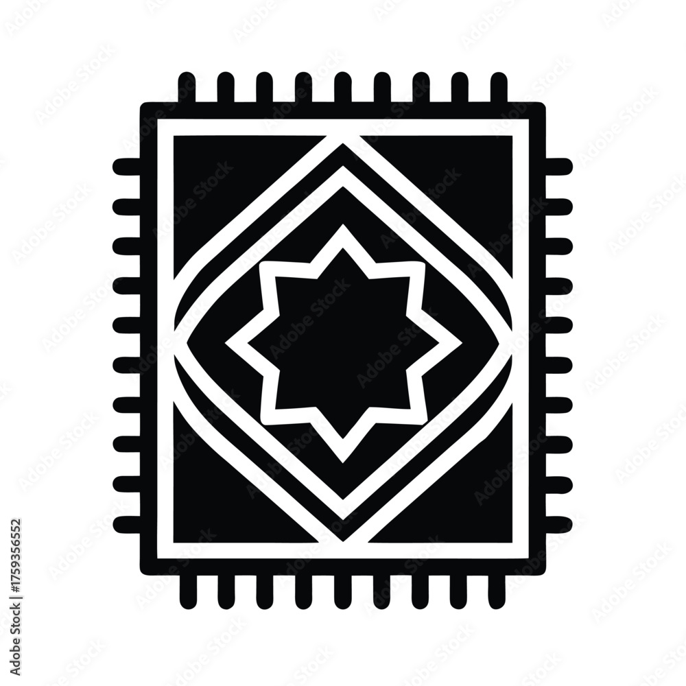 Obraz premium Arab Motif Rug Pattern Vector Art