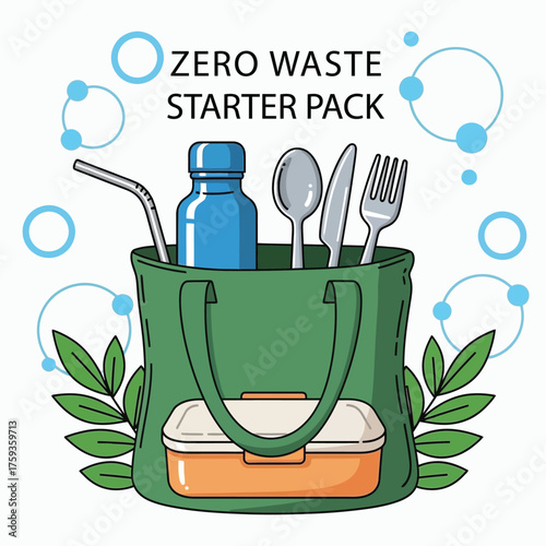 Zero Waste Starter Pack with Reusable Items reusable bag