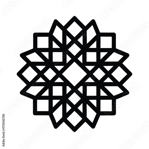 Arab Woven Pattern Decor Icon Design