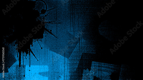 Abstract high-contrast glitch art grunge with blue shapes corrupted, digital, and noise effect. Retro-futuristic, techno, and aesthetic perfect for sci-fi, cyberpunk, visual design