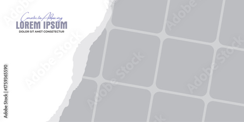 Pictures or photos frame collage, page grid layout abstract photo frames and digital photo wall template