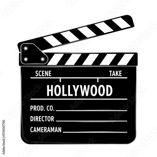 Illuminating Hollywood's Allure: A Cinematic Clapperboard Icon Representation