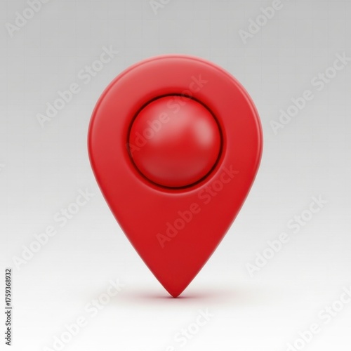 Free Download Three-dimensional red location pin icon for navigation and destination concepts - GFXLoad