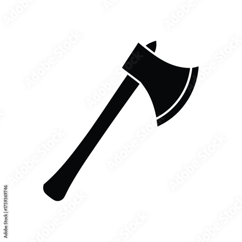 Axe Head Floating Icon Vector