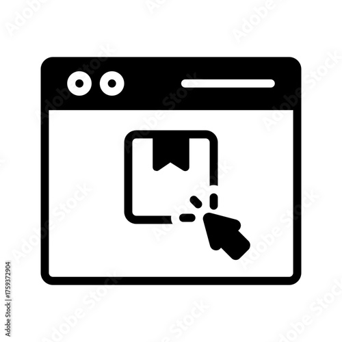 Vector solid black icon for Buy now