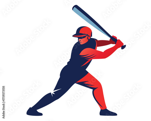 Baseball batter swinging for a home run isolated on white background silhouette