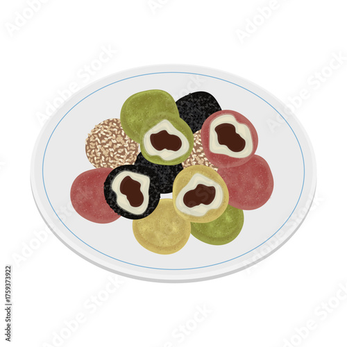 Vector Illustration Logo Clipart Gyeongdan on a Plate