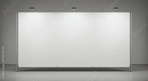 Blank Trade Show Booth Display White Backdrop.