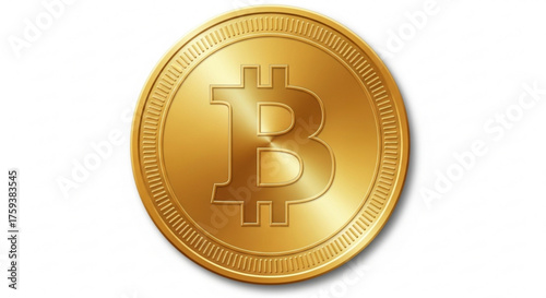 A shiny golden bitcoin coin, a symbol of digital currency and modern finance in the cryptocurrency world