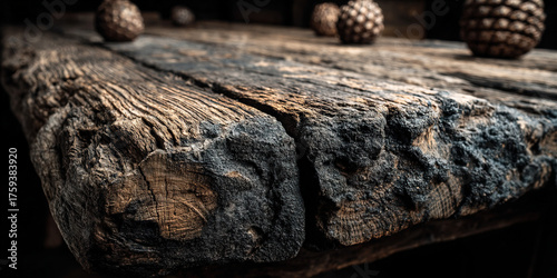 Rustic dark wood texture Ch...