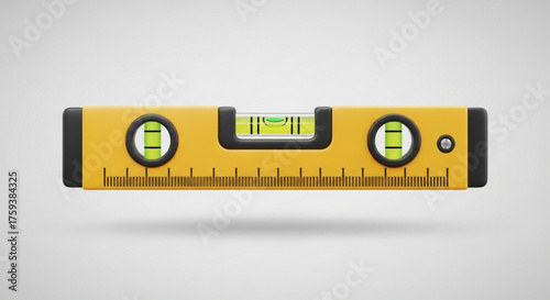 Spirit level, a tool for checking if a surface is horizontal or vertical, construction and renovation concept