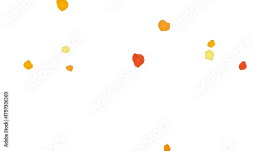Scattered Autumnal Leaves on White Background Digital Illustration for Creative Projects and Design Inspiration