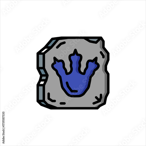 Dinosaur footprint fossilized in stone shows prehistoric life on earth, reminding us of ancient creatures and the passage of time.