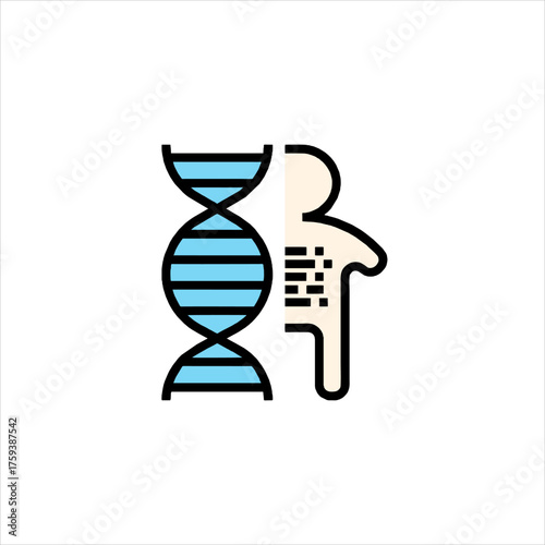 Dna structure represents human genetic makeup and health in a modern scientific context, showcasing the complexity of life and medical advancements.