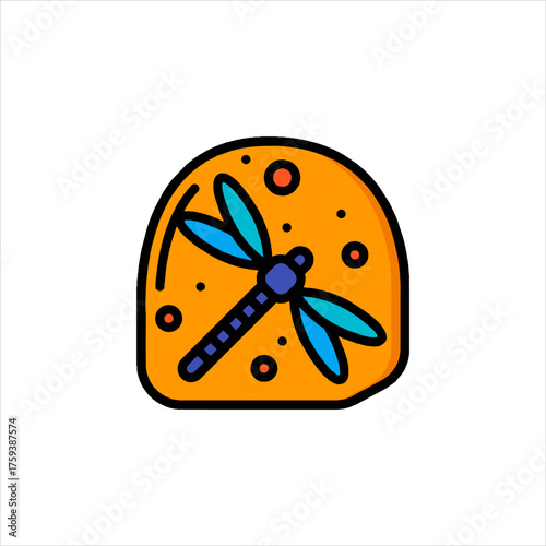 Dragonfly fossil preserved in amber shows ancient insect trapped for millions of years, a glimpse into prehistoric life and paleontology.