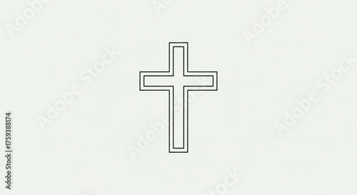 Christian cross, a symbol of faith, hope, and love, suitable for religious and spiritual design projects