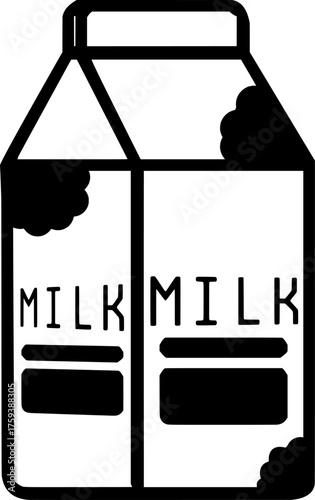 Milk carton vector illustration