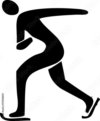 Running man silhouette vector illustration