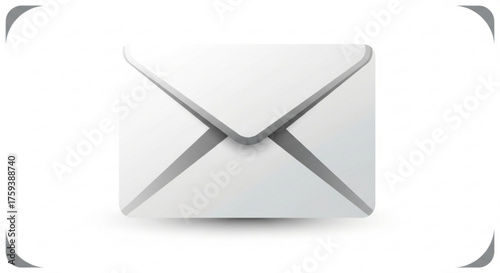White envelope, symbolizing communication, correspondence, and the delivery of messages, both physical and digital