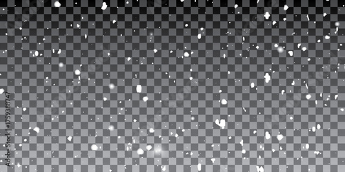 Falling snow, snowfall image. vector decoration 