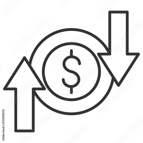 Profit Loss Outline Icon