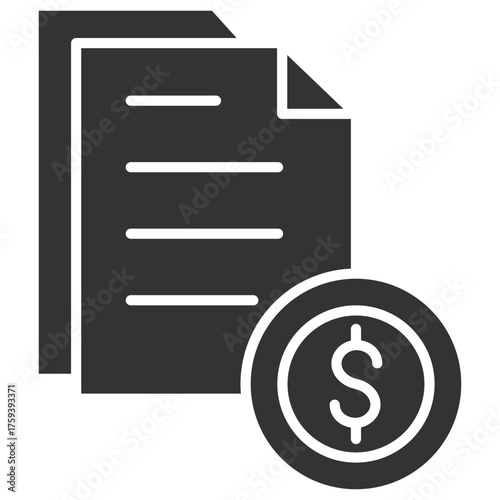 Financial Statement Glyph Icon