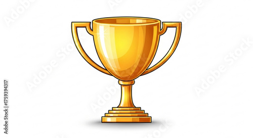 Golden trophy cup a symbol of victory, achievement, and success in sports and competitions