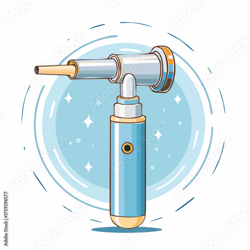 Medical otoscope illustration isolated on white background for health concepts