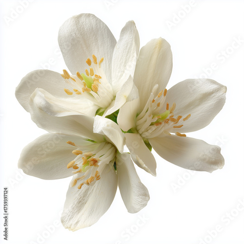 white champaca flower on white background