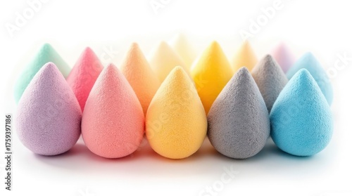 Colorful Makeup Sponges - A Vibrant Collection for Flawless Application.