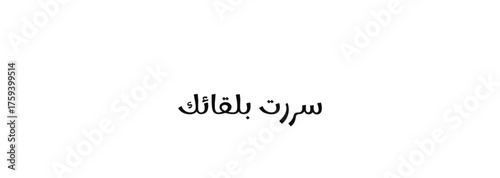 Arabic Calligraphy Nice to Meet You in Bold Style